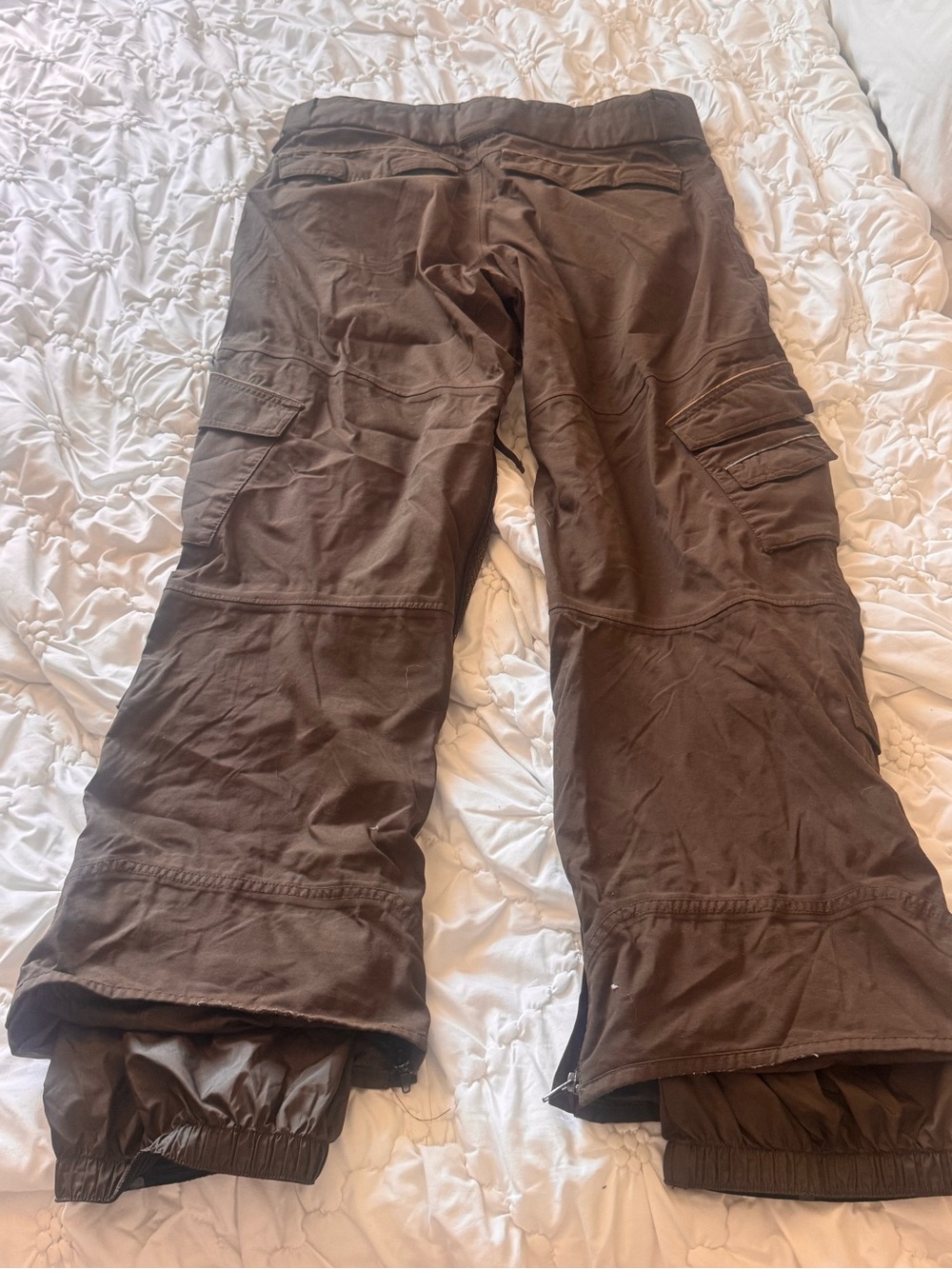 Shaun White x Burton Brown Cargo Snow Pants with Multiple Pockets